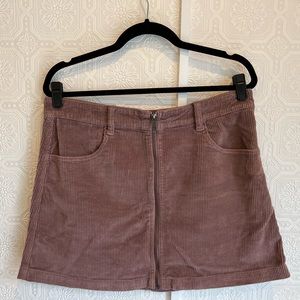 American Eagle Mauve Corduroy Mini Skirt